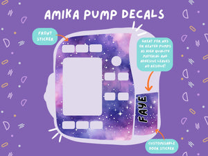 Amika Pump Sticker purple galaxy Tubie Life Feeding Pump Decal for Fresenius Amika tube feeding pumps