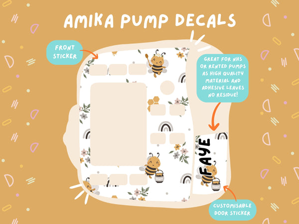 Amika Pump Sticker bee Tubie Life Feeding Pump Decal for Fresenius Amika tube feeding pumps