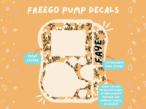 FreeGo Pump Sticker Tubie Life Feeding Pump Decal for Abbott FreeGo tube feeding pumps