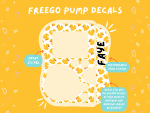 FreeGo Pump Sticker Tubie Life Feeding Pump Decal for Abbott FreeGo tube feeding pumps