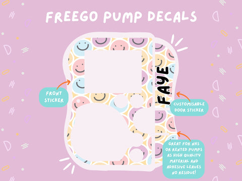 FreeGo Pump Sticker Tubie Life Feeding Pump Decal for Abbott FreeGo tube feeding pumps