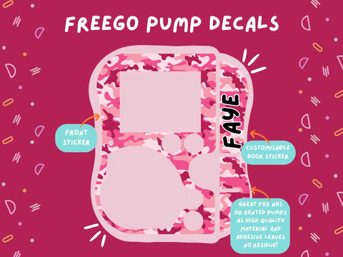 FreeGo Pump Sticker Tubie Life Feeding Pump Decal for Abbott FreeGo tube feeding pumps