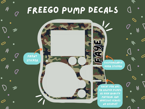 FreeGo Pump Sticker Tubie Life Feeding Pump Decal for Abbott FreeGo tube feeding pumps