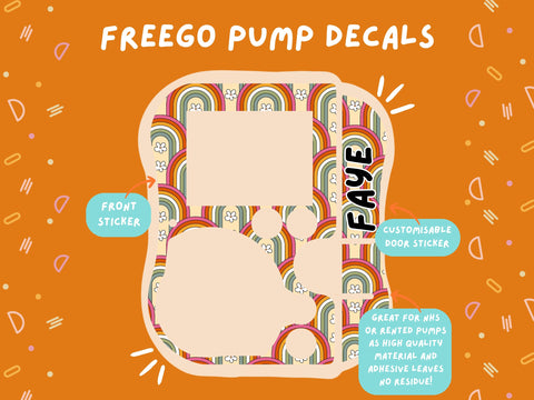 FreeGo Pump Sticker Tubie Life Feeding Pump Decal for Abbott FreeGo tube feeding pumps