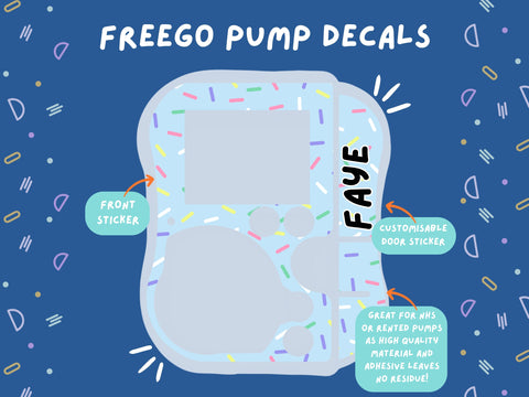 FreeGo Pump Sticker Tubie Life Feeding Pump Decal for Abbott FreeGo tube feeding pumps