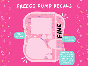 FreeGo Pump Sticker Tubie Life Feeding Pump Decal for Abbott FreeGo tube feeding pumps