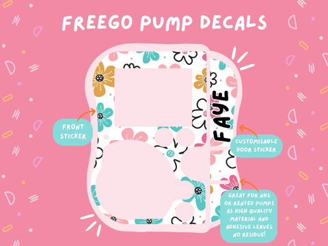 FreeGo Pump Sticker Tubie Life Feeding Pump Decal for Abbott FreeGo tube feeding pumps