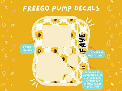 FreeGo Pump Sticker Tubie Life Feeding Pump Decal for Abbott FreeGo tube feeding pumps