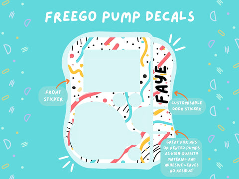 FreeGo Pump Sticker Tubie Life Feeding Pump Decal for Abbott FreeGo tube feeding pumps