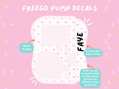 FreeGo Pump Sticker Tubie Life Feeding Pump Decal for Abbott FreeGo tube feeding pumps