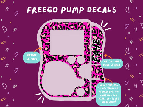 FreeGo Pump Sticker Tubie Life Feeding Pump Decal for Abbott FreeGo tube feeding pumps