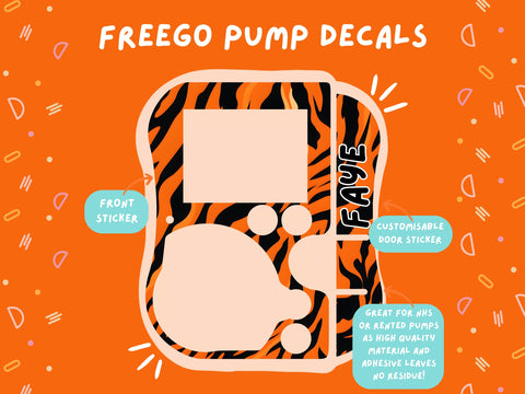 FreeGo Pump Sticker Tubie Life Feeding Pump Decal for Abbott FreeGo tube feeding pumps