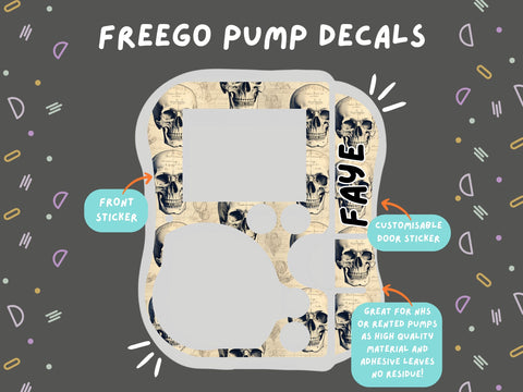 FreeGo Pump Sticker Tubie Life Feeding Pump Decal for Abbott FreeGo tube feeding pumps