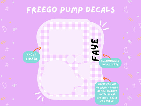 FreeGo Pump Sticker Tubie Life Feeding Pump Decal for Abbott FreeGo tube feeding pumps