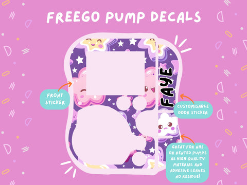 FreeGo Pump Sticker Tubie Life Feeding Pump Decal for Abbott FreeGo tube feeding pumps