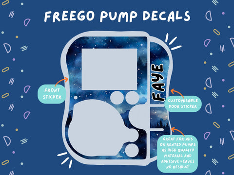 FreeGo Pump Sticker Tubie Life Feeding Pump Decal for Abbott FreeGo tube feeding pumps