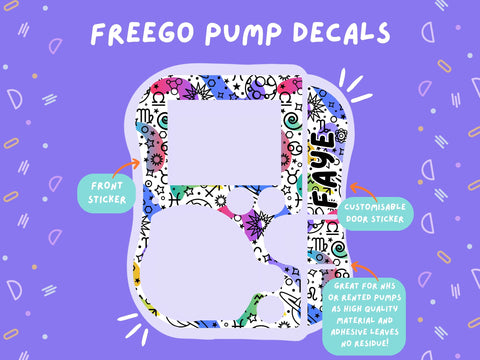 FreeGo Pump Sticker Tubie Life Feeding Pump Decal for Abbott FreeGo tube feeding pumps