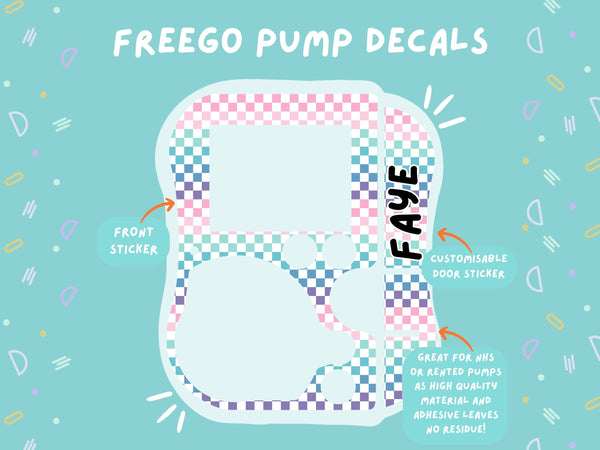 FreeGo Pump Sticker Tubie Life Feeding Pump Decal for Abbott FreeGo tube feeding pumps