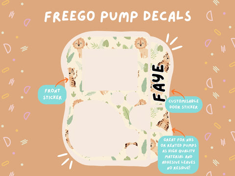 FreeGo Pump Sticker Tubie Life Feeding Pump Decal for Abbott FreeGo tube feeding pumps