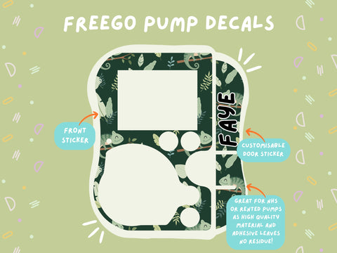 FreeGo Pump Sticker Tubie Life Feeding Pump Decal for Abbott FreeGo tube feeding pumps