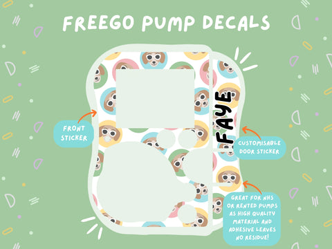 FreeGo Pump Sticker Tubie Life Feeding Pump Decal for Abbott FreeGo tube feeding pumps