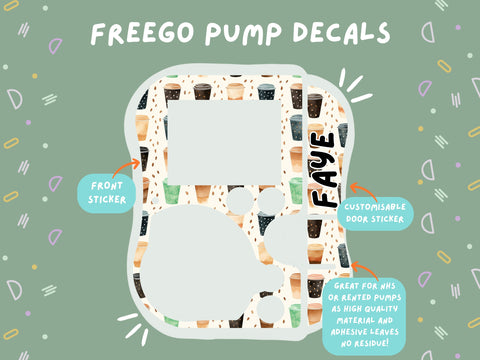 FreeGo Pump Sticker Tubie Life Feeding Pump Decal for Abbott FreeGo tube feeding pumps