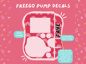 FreeGo Pump Sticker Tubie Life Feeding Pump Decal for Abbott FreeGo tube feeding pumps