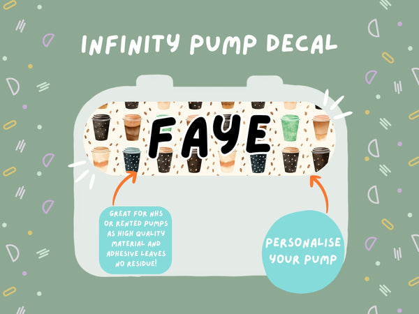 Infinity Pump Sticker Tubie Life Feeding Pump Decal for Nutricia Infinity or Entralite Moog tube feeding pumps