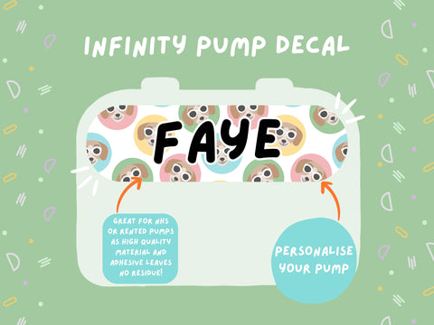 Infinity Pump Sticker Tubie Life Feeding Pump Decal for Nutricia Infinity or Entralite Moog tube feeding pumps