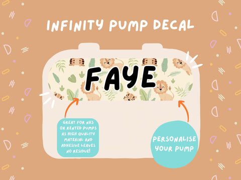 Infinity Pump Sticker Tubie Life Feeding Pump Decal for Nutricia Infinity or Entralite Moog tube feeding pumps