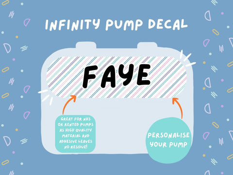 Infinity Pump Sticker Tubie Life Feeding Pump Decal for Nutricia Infinity or Entralite Moog tube feeding pumps