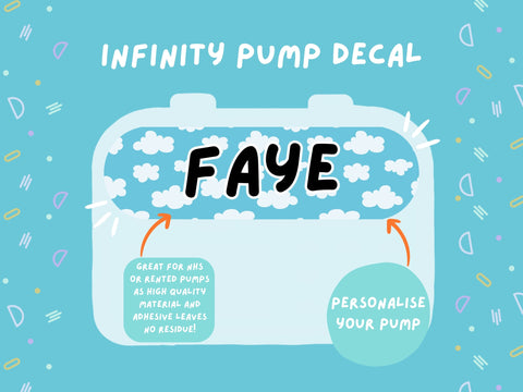 Infinity Pump Sticker Tubie Life Feeding Pump Decal for Nutricia Infinity or Entralite Moog tube feeding pumps