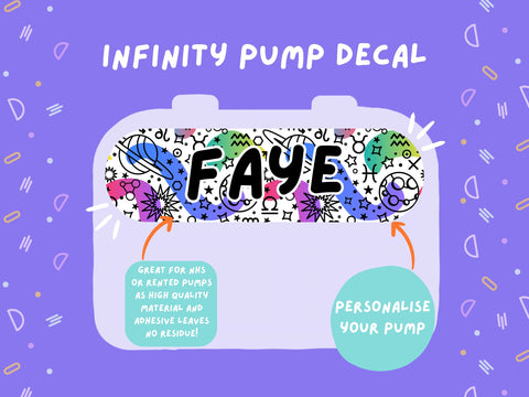 Infinity Pump Sticker Tubie Life Feeding Pump Decal for Nutricia Infinity or Entralite Moog tube feeding pumps