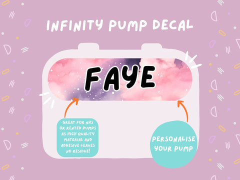 Infinity Pump Sticker Tubie Life Feeding Pump Decal for Nutricia Infinity or Entralite Moog tube feeding pumps