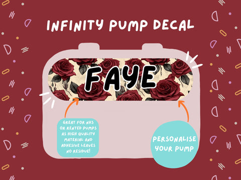 Infinity Pump Sticker Tubie Life Feeding Pump Decal for Nutricia Infinity or Entralite Moog tube feeding pumps