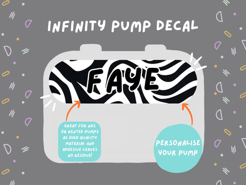 Infinity Pump Sticker Tubie Life Feeding Pump Decal for Nutricia Infinity or Entralite Moog tube feeding pumps