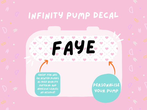 Infinity Pump Sticker Tubie Life Feeding Pump Decal for Nutricia Infinity or Entralite Moog tube feeding pumps