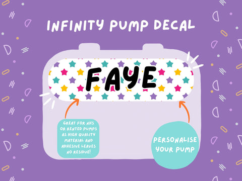 Infinity Pump Sticker Tubie Life Feeding Pump Decal for Nutricia Infinity or Entralite Moog tube feeding pumps