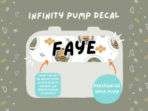 Infinity Pump Sticker Tubie Life Feeding Pump Decal for Nutricia Infinity or Entralite Moog tube feeding pumps