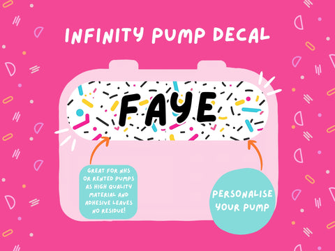 Infinity Pump Sticker Tubie Life Feeding Pump Decal for Nutricia Infinity or Entralite Moog tube feeding pumps