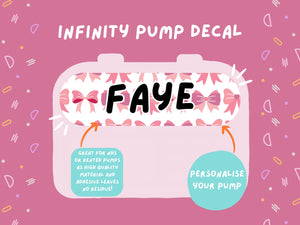 Infinity Pump Sticker Tubie Life Feeding Pump Decal for Nutricia Infinity or Entralite Moog tube feeding pumps