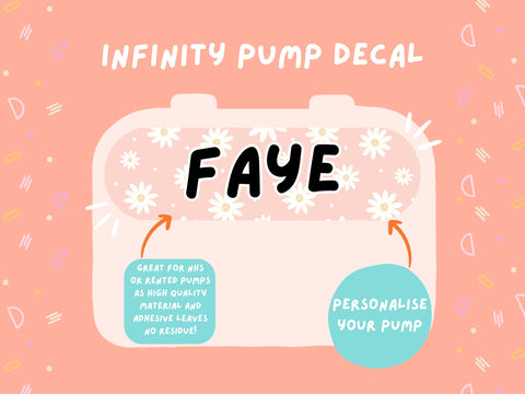 Infinity Pump Sticker Tubie Life Feeding Pump Decal for Nutricia Infinity or Entralite Moog tube feeding pumps