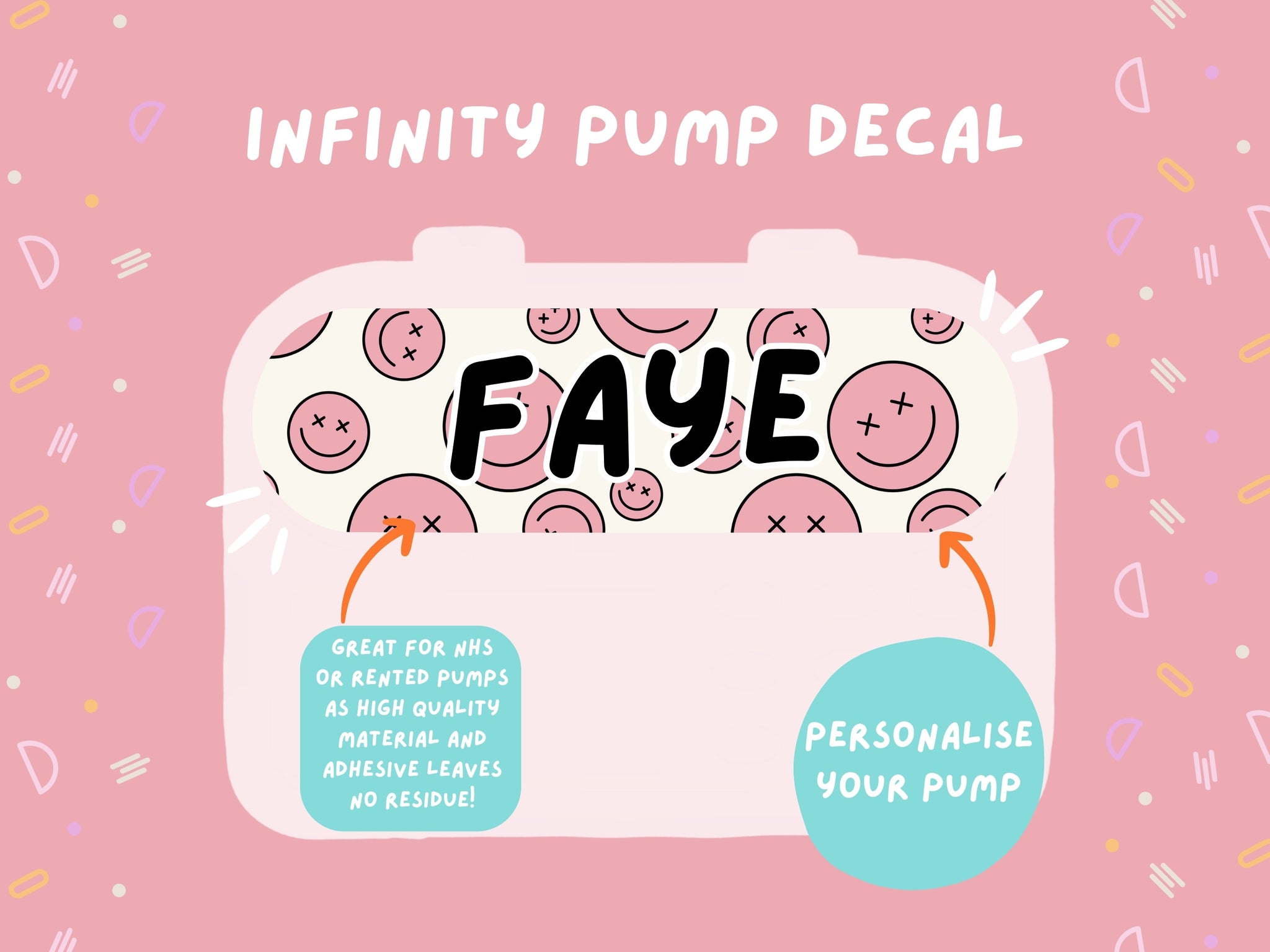 Infinity Pump Sticker Tubie Life Feeding Pump Decal for Nutricia Infinity or Entralite Moog tube feeding pumps