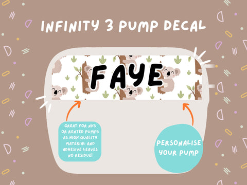 Infinity 3 Pump Sticker Tubie Life Feeding Pump Decal for Nutricia Infinity or Entralite Moog tube feeding pumps