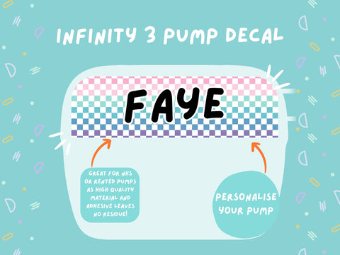 Infinity 3 Pump Sticker Tubie Life Feeding Pump Decal for Nutricia Infinity or Entralite Moog tube feeding pumps