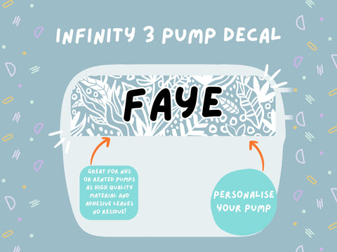 Infinity 3 Pump Sticker Tubie Life Feeding Pump Decal for Nutricia Infinity or Entralite Moog tube feeding pumps