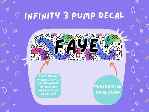 Infinity 3 Pump Sticker Tubie Life Feeding Pump Decal for Nutricia Infinity or Entralite Moog tube feeding pumps