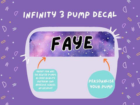 Infinity 3 Pump Sticker Tubie Life Feeding Pump Decal for Nutricia Infinity or Entralite Moog tube feeding pumps