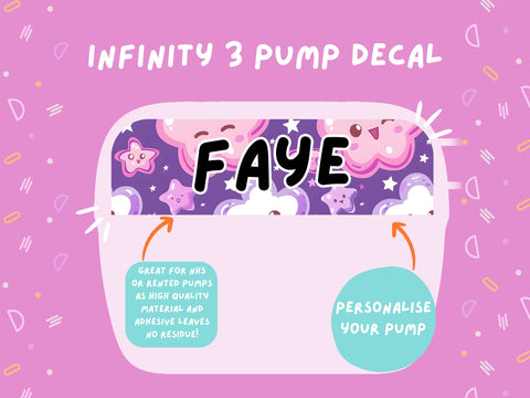 Infinity 3 Pump Sticker Tubie Life Feeding Pump Decal for Nutricia Infinity or Entralite Moog tube feeding pumps