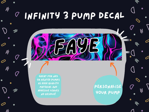 Infinity 3 Pump Sticker Tubie Life Feeding Pump Decal for Nutricia Infinity or Entralite Moog tube feeding pumps